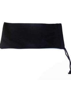 Black Drawstring Microfiber Pouch