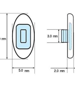 Oval Push-On Silicone Nose Pad
