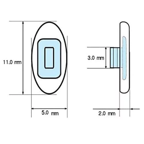 Oval Push-On Silicone Nose Pad