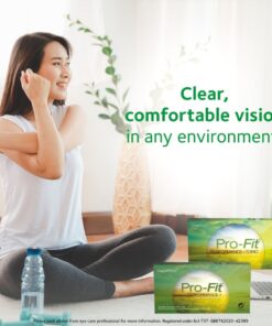 A woman sitting on the floor with her arms crossed, wearing CooperVision Pro-Fit Performance Lenses