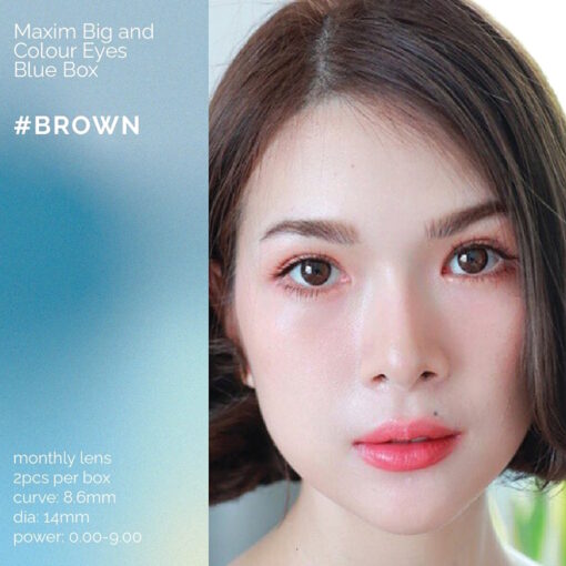 Maxim Big and Color Eyes Blue Box Brown