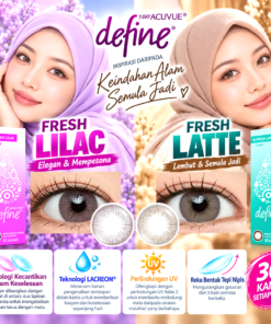 1-Day Acuvue Define Fresh Lilac and Latte Contact Lenses