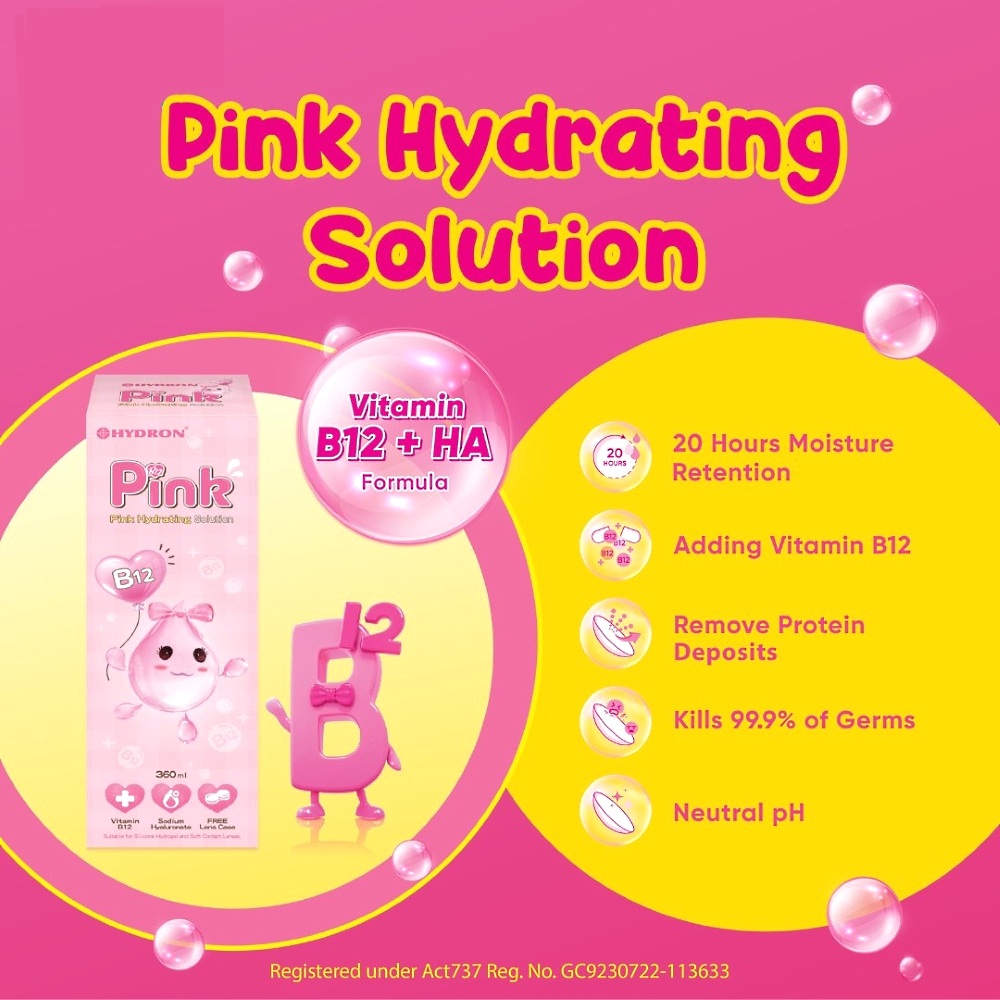 Horien Hydron Pink Hydrating Multipurpose Solution + Vitamin B12 360ml Horien Hydron Pink Hydrating Multipurpose Solution + Vitamin B12 360ml
