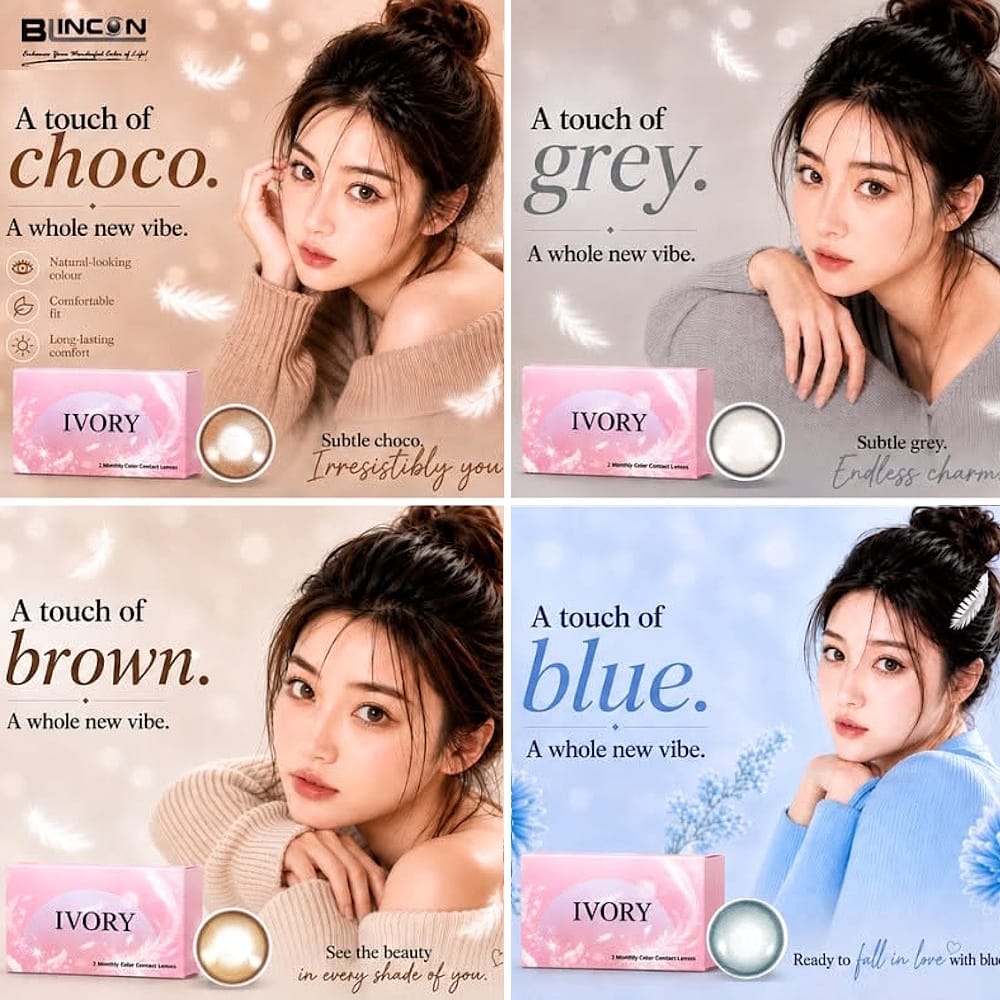 Blincon Ivory Colored Monthly Cosmetic Lenses Blincon Ivory Colored Monthly Cosmetic Lenses