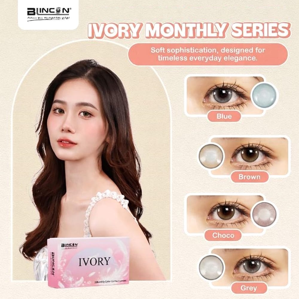 Blincon Ivory Cosmetic Color Monthly Disposable Lenses Blincon Ivory Cosmetic Color Monthly Disposable Lenses